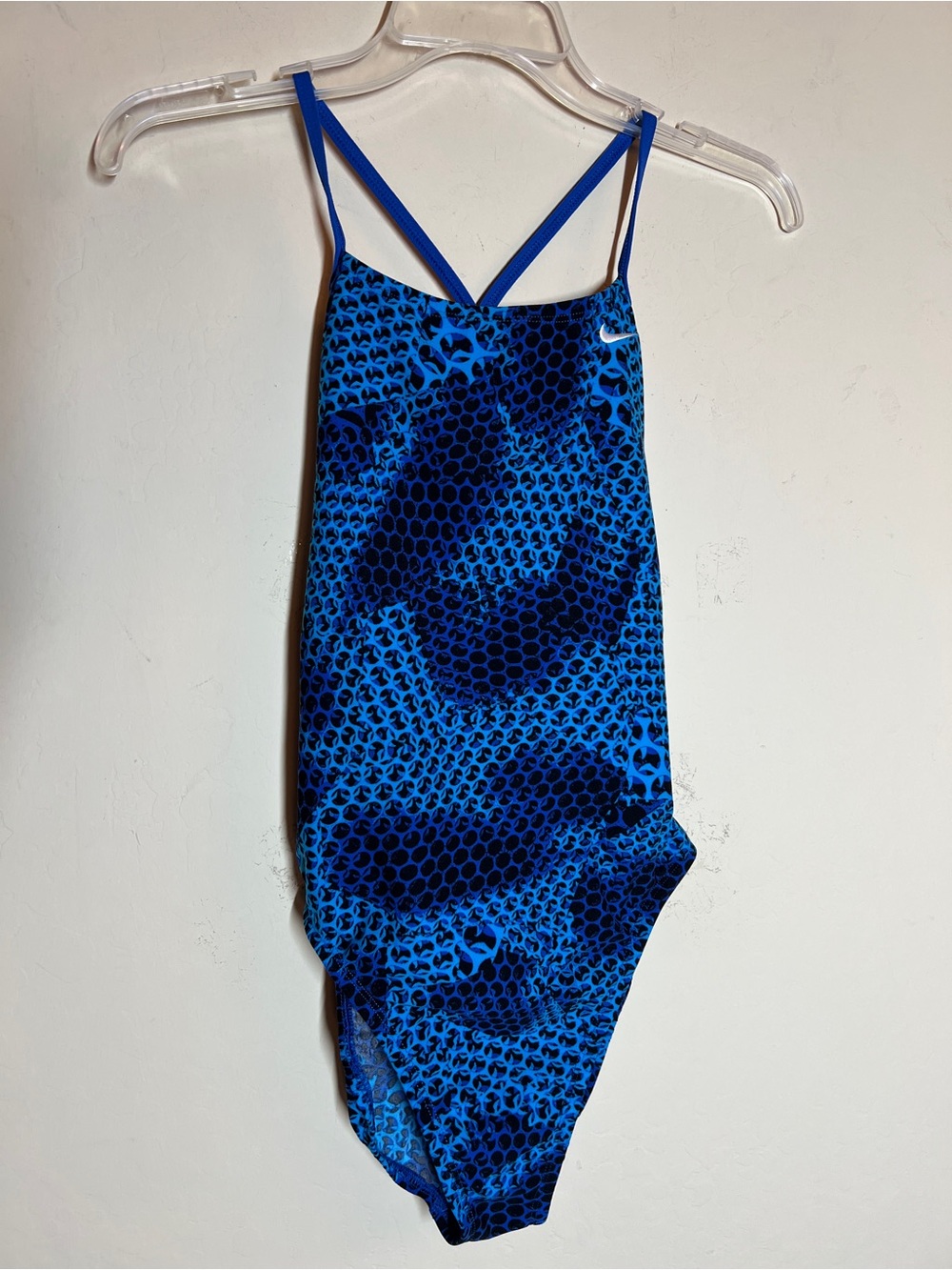 Nike women’s Blue Patterned One-Piece Swimsuit